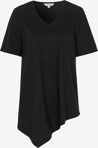 Cellbes of Sweden Jersey-Tunika mit kurzen Ärmeln in Schwarz: Vorderseite