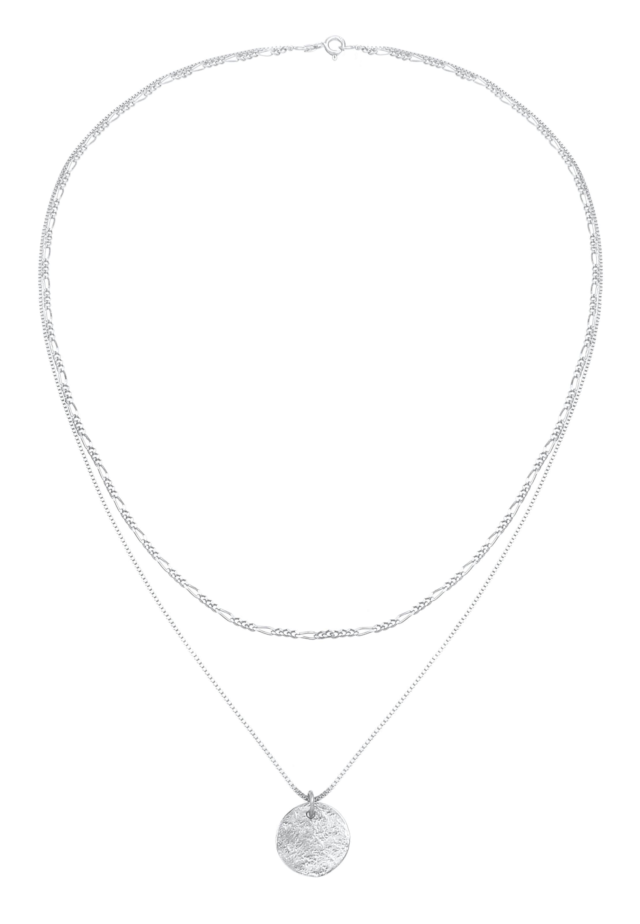 ELLI Kette 'Figaro' in silber, Produktansicht