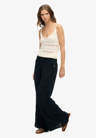 Superdry Wide leg Trousers in Blue