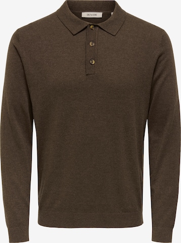 Only & Sons - Jersey 'ONSLOUI' en marrón: frente