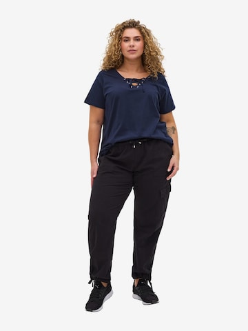 Zizzi Tapered Hose 'Jeasy' in Schwarz