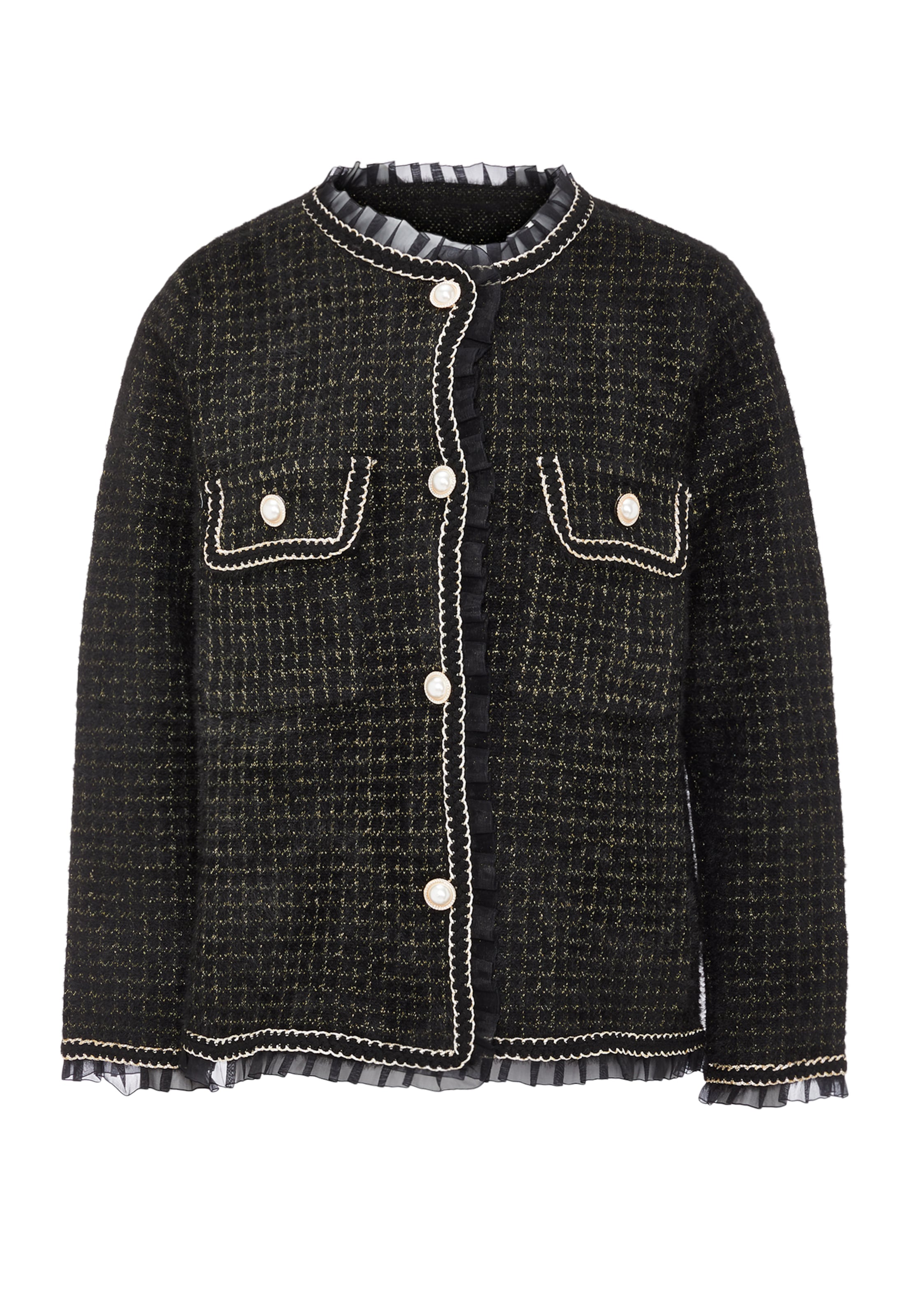 ZITHA - Casaco de malha em preto: frente