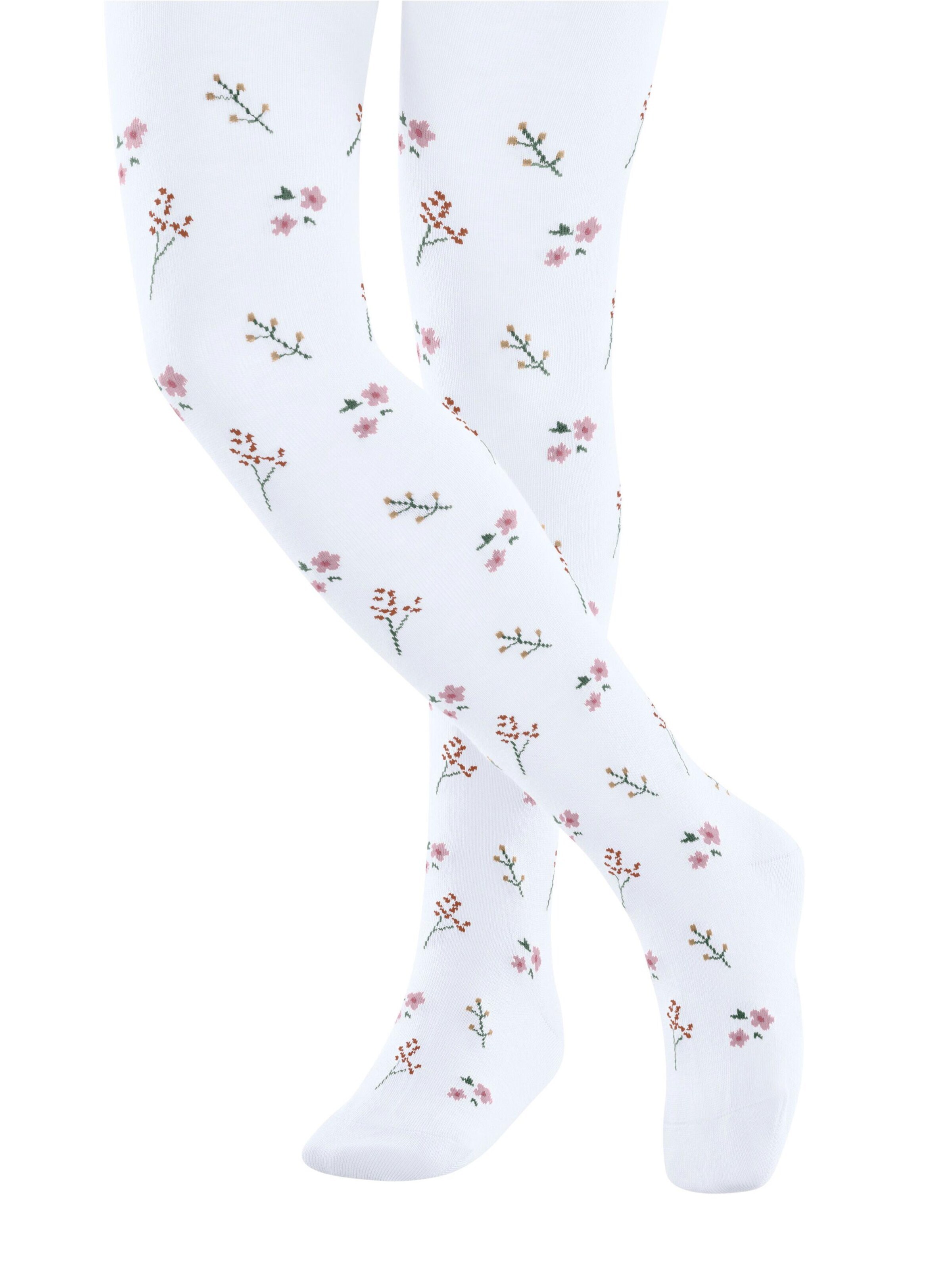 FALKE Tights 'Little Flowers' in White