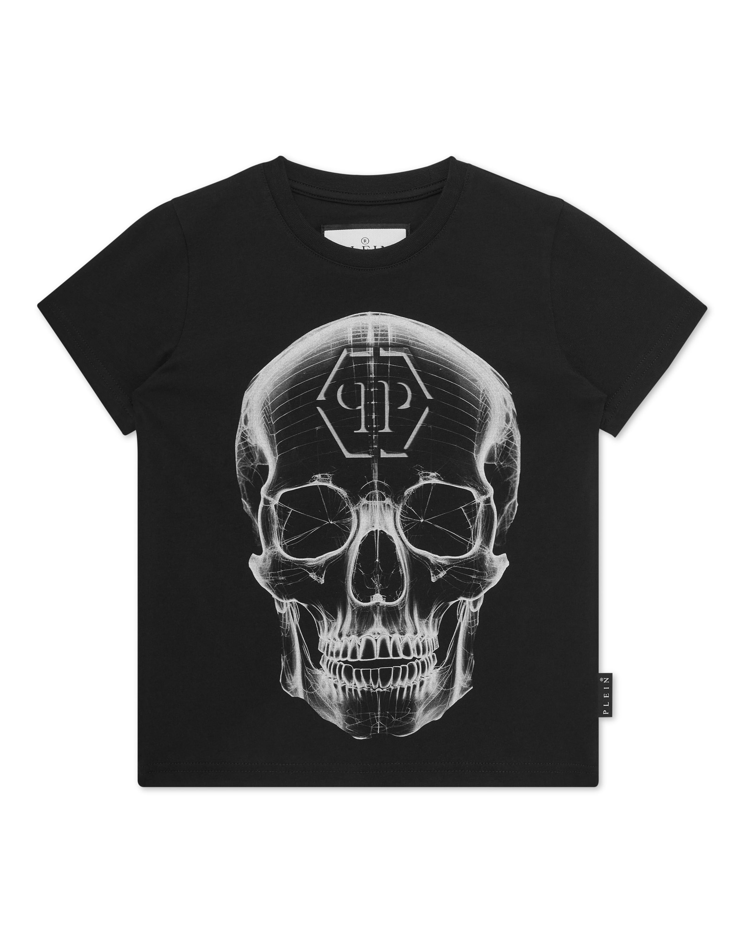 Philipp Plein Shirt 'Skull' in Zwart: voorkant