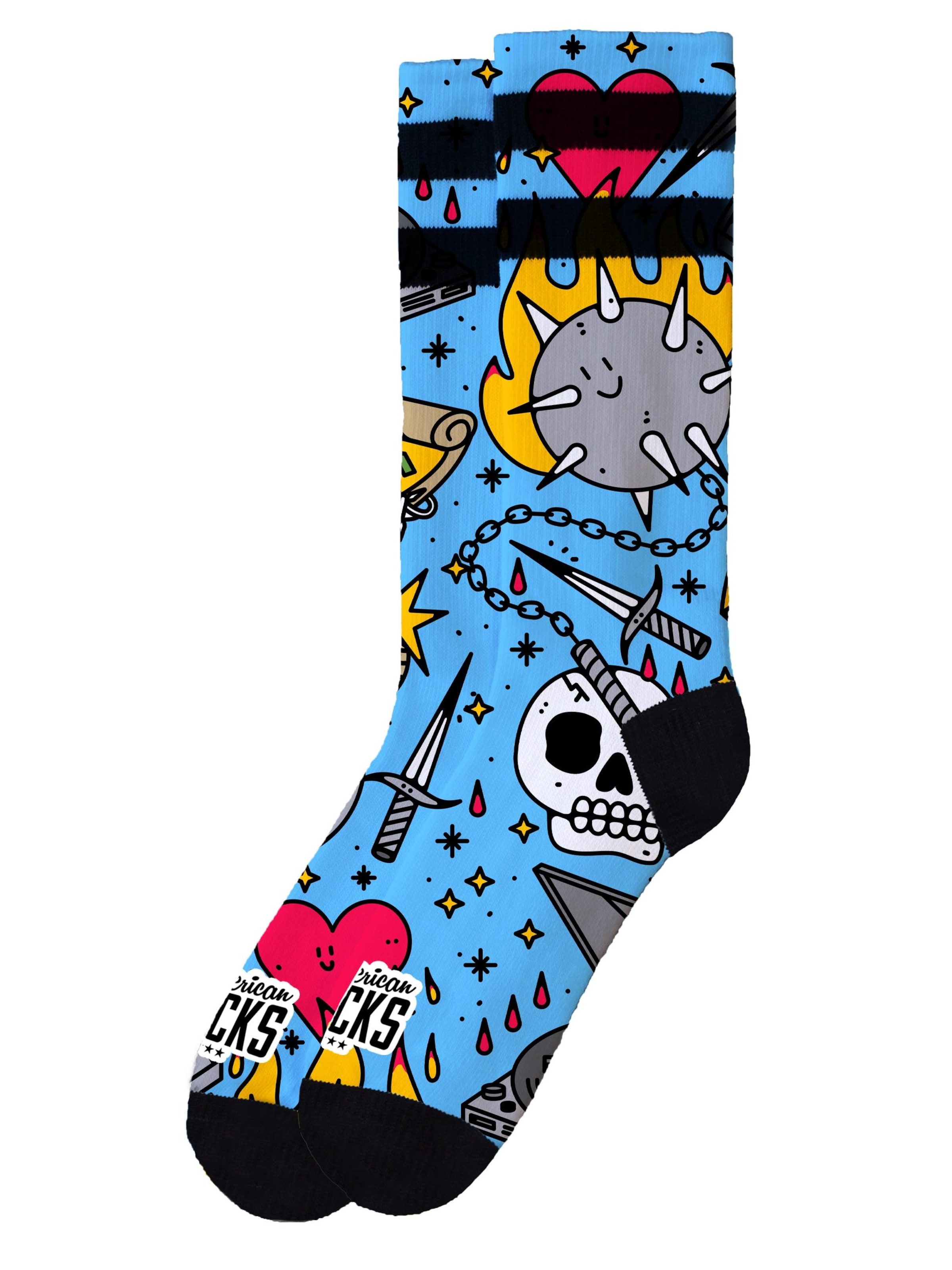 Chaussettes 'Blast' American Socks en bleu : devant