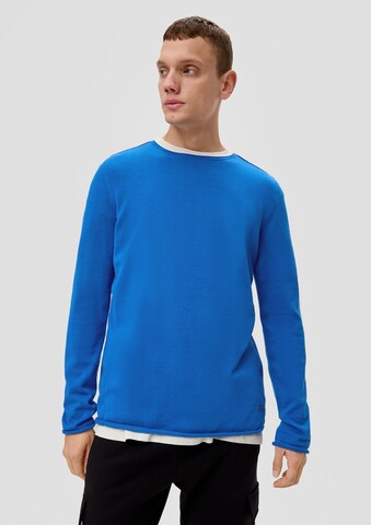 Pullover di QS in blu: frontale