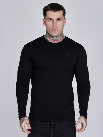 T-Shirt SikSilk en noir : devant