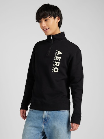 AÉROPOSTALESweater majica - crna boja: prednji dio