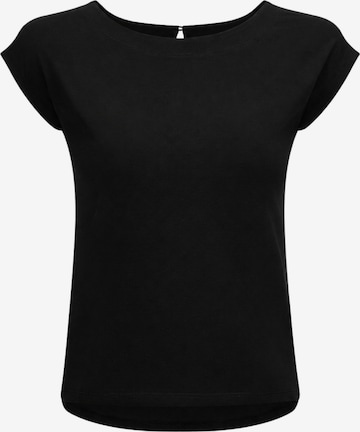 Leela COTTON Bluse 'Damen Bio-Baumwoll Blusen-Shirt' in Schwarz: Vorderseite