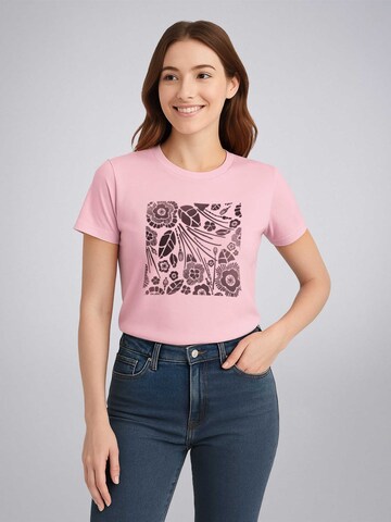 LEAFLETIC Shirt 'Leafletic Women’s Short Sleeve T-Shirt' in Roze: voorkant