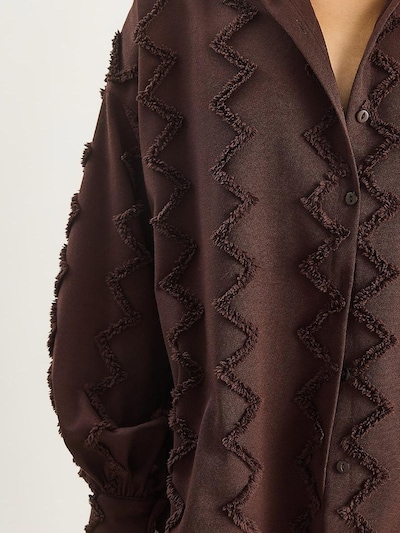 Bianco Lucci Bluse in dunkelbraun, Produktansicht