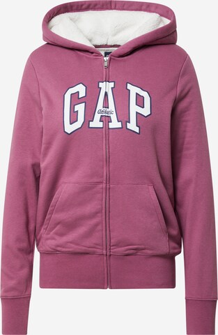 GAP - Sudadera con cremallera en rosa: frente