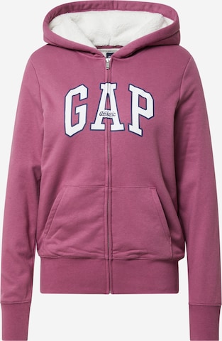 GAP Zip-Up Hoodie in Pink: front