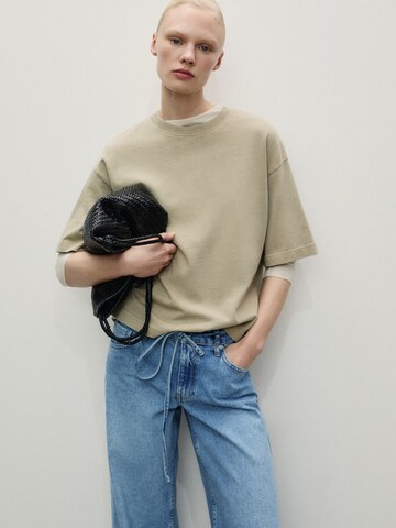 Wide leg Jeans 'Olivia' de la MANGO pe albastru