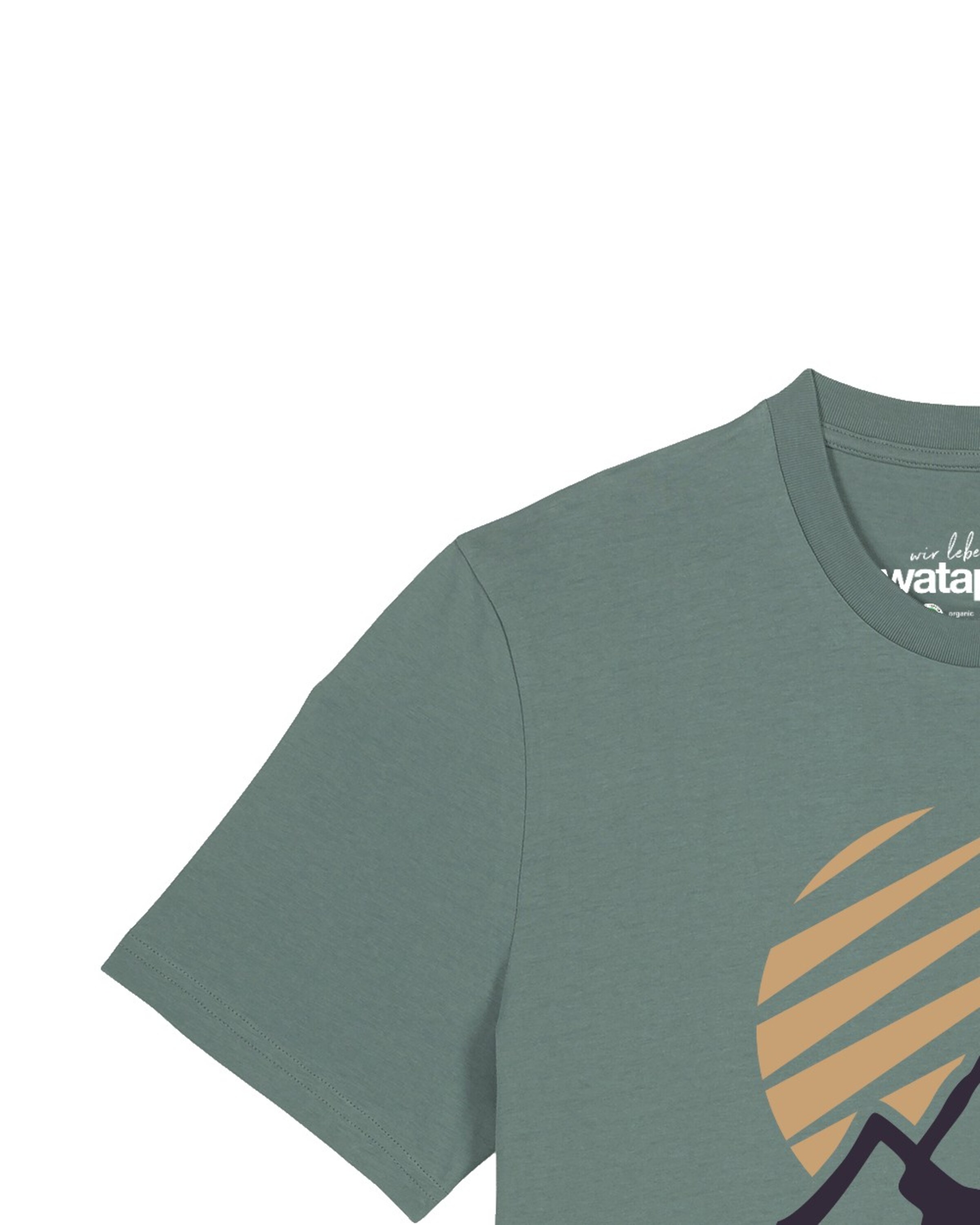 T-Shirt 'Mountain and Sun' Watapparel en vert