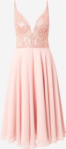 Robe de cocktail SWING en rose : devant