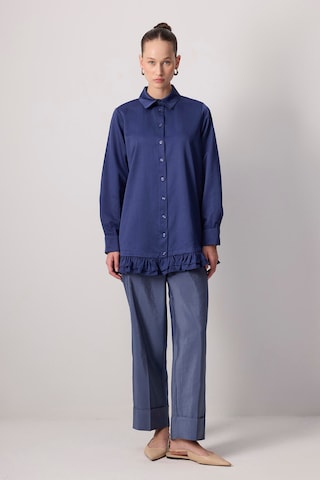 Touche Prive Blouse in Blauw: voorkant