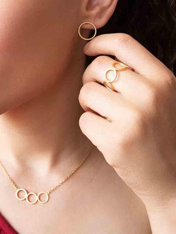 Sergio EngelPrsten 'Pura Ring 36 Edelstahlring mit Kreiselementen, satinierte Oberfläche, größenverstellbar' - zlatna boja
