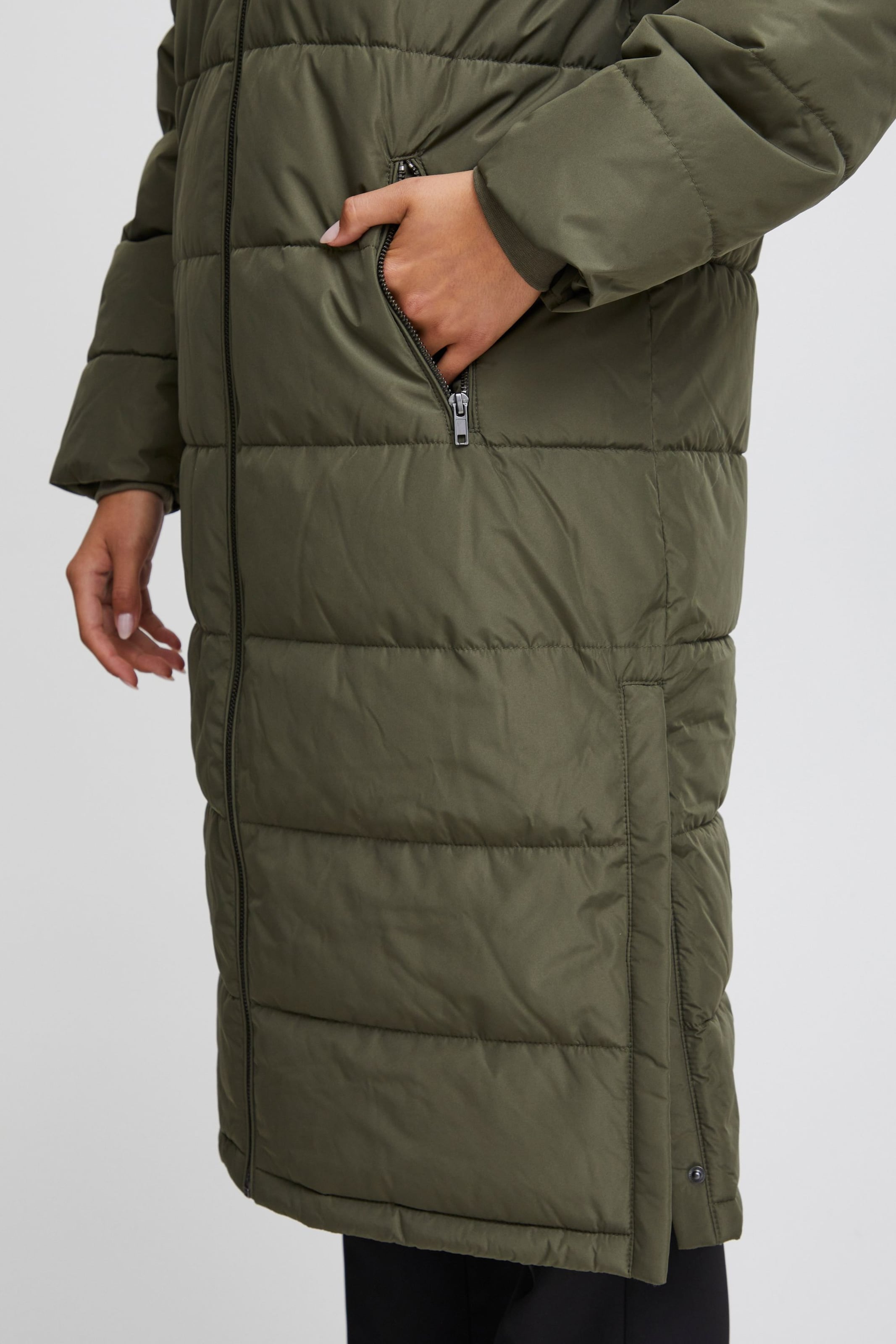 Ichi check shop padded coat