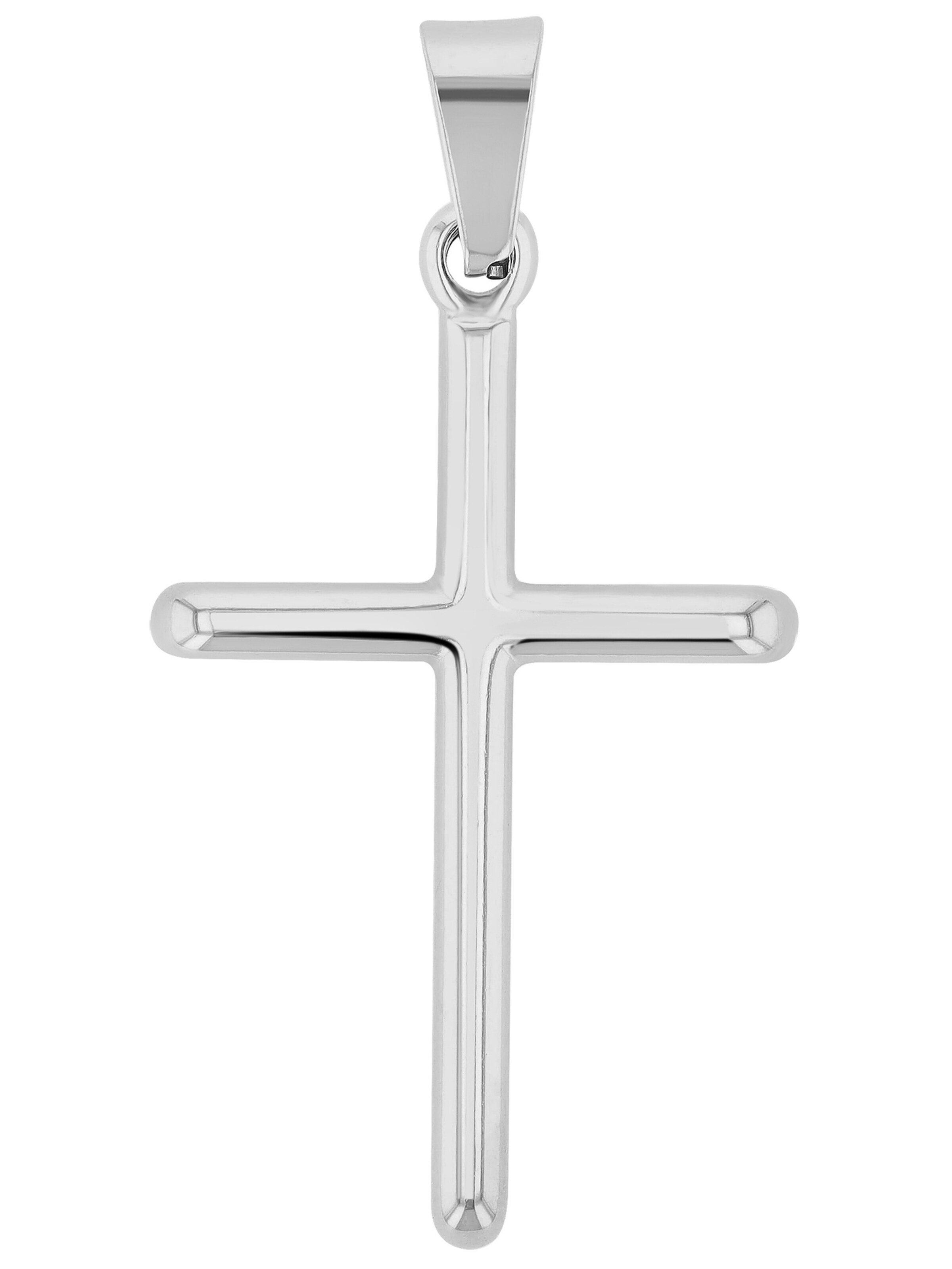 Akzent Pendant '"Mara" Edelstahl - Schlicht & Elegant - Kreuz' in Silver