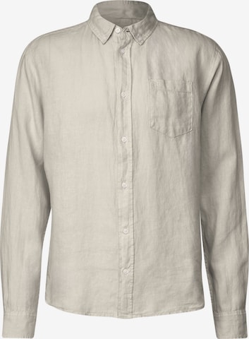 Street One MEN Regular fit Button Up Shirt in Beige: front