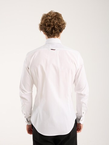 7Camicie Slim fit Zakelijk overhemd 'Donatello Poplin' in Wit