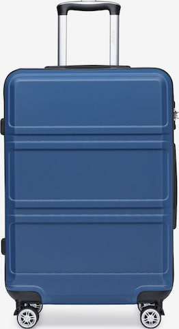 Kono Cart 'ABS Hartschalen Trolley 20 Zoll, Maße 38,00 × 21,00 × 51,50 cm, Handgepäck Koffer mit 4 Rollen' in Blue: front