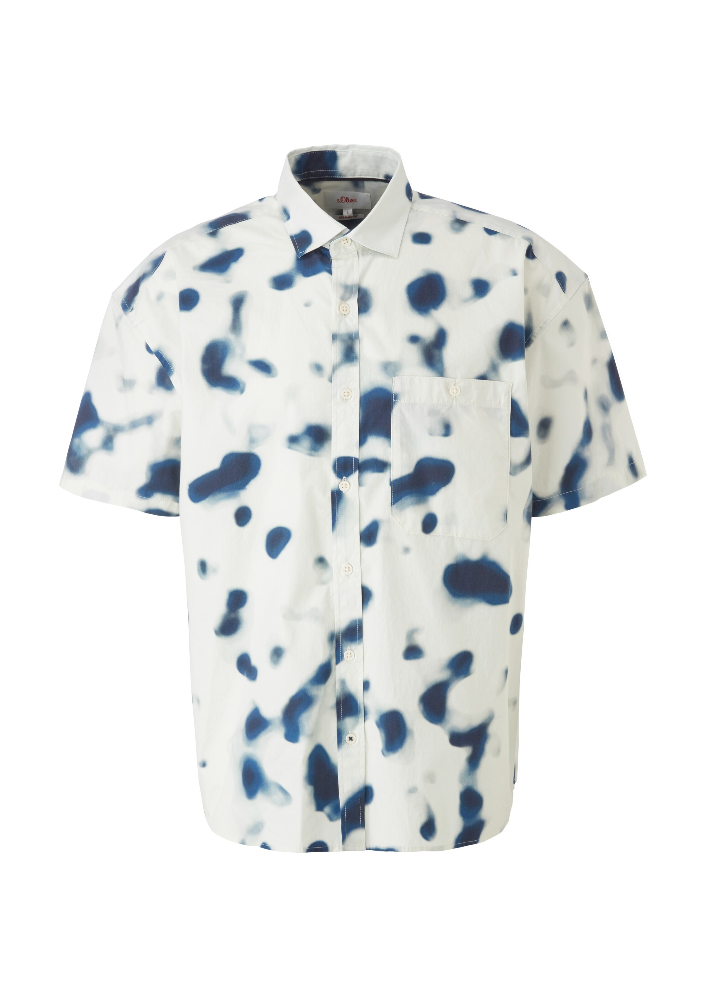 s.Oliver Comfort Fit Hemd in Beige: Vorderseite