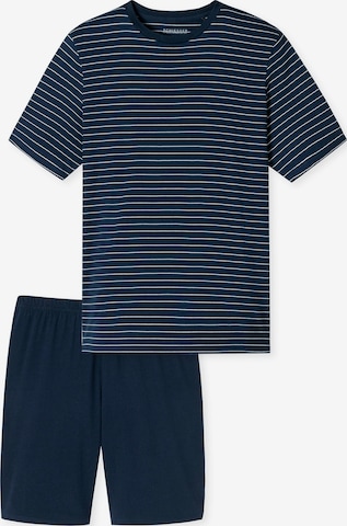 SCHIESSER Short Pajamas 'Casual Essentials' in Blue: front