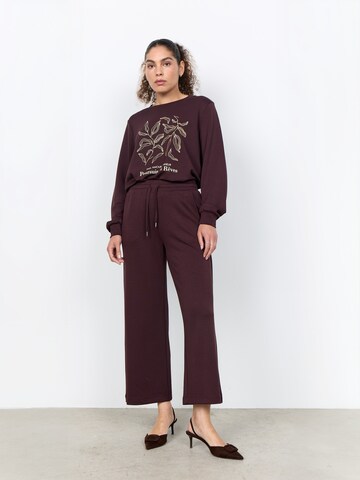 Soyaconcept Wide leg Broek ' SC-BANU ' in Lila: voorkant