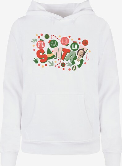 ABSOLUTE CULT Sweatshirt 'Elf - Santa' in pastellgelb / grün / rot / weiß, Produktansicht