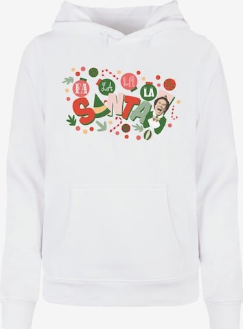 ABSOLUTE CULT Sweatshirt 'Elf - Santa' in Wit: voorkant