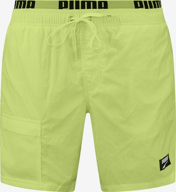 PUMA Regular Board Shorts in Yellow: front