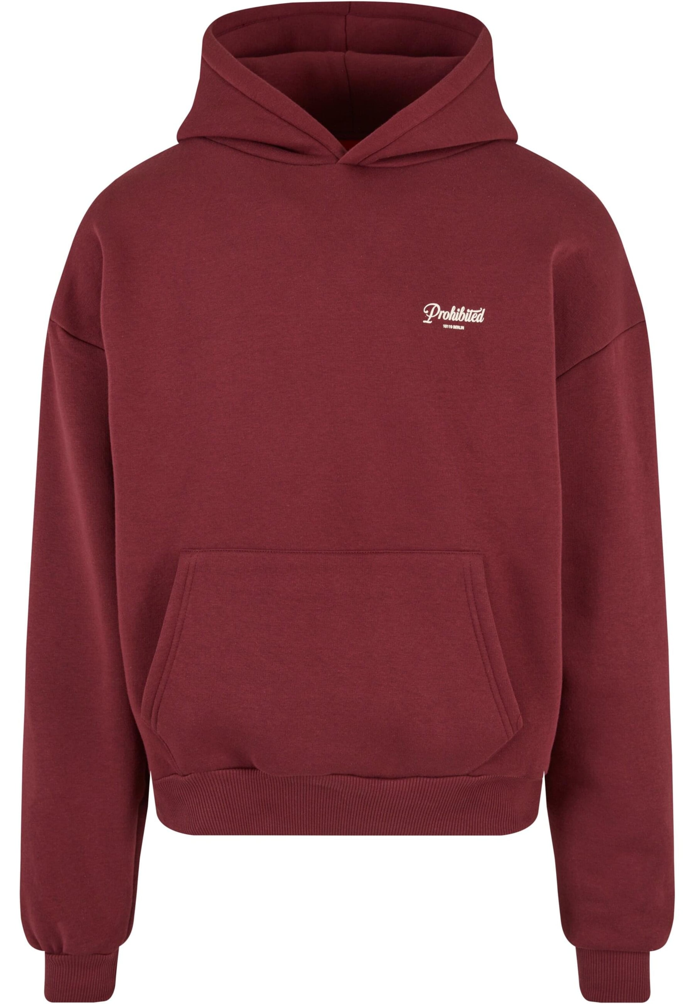 Prohibited Sweatshirt in Rot: Vorderseite