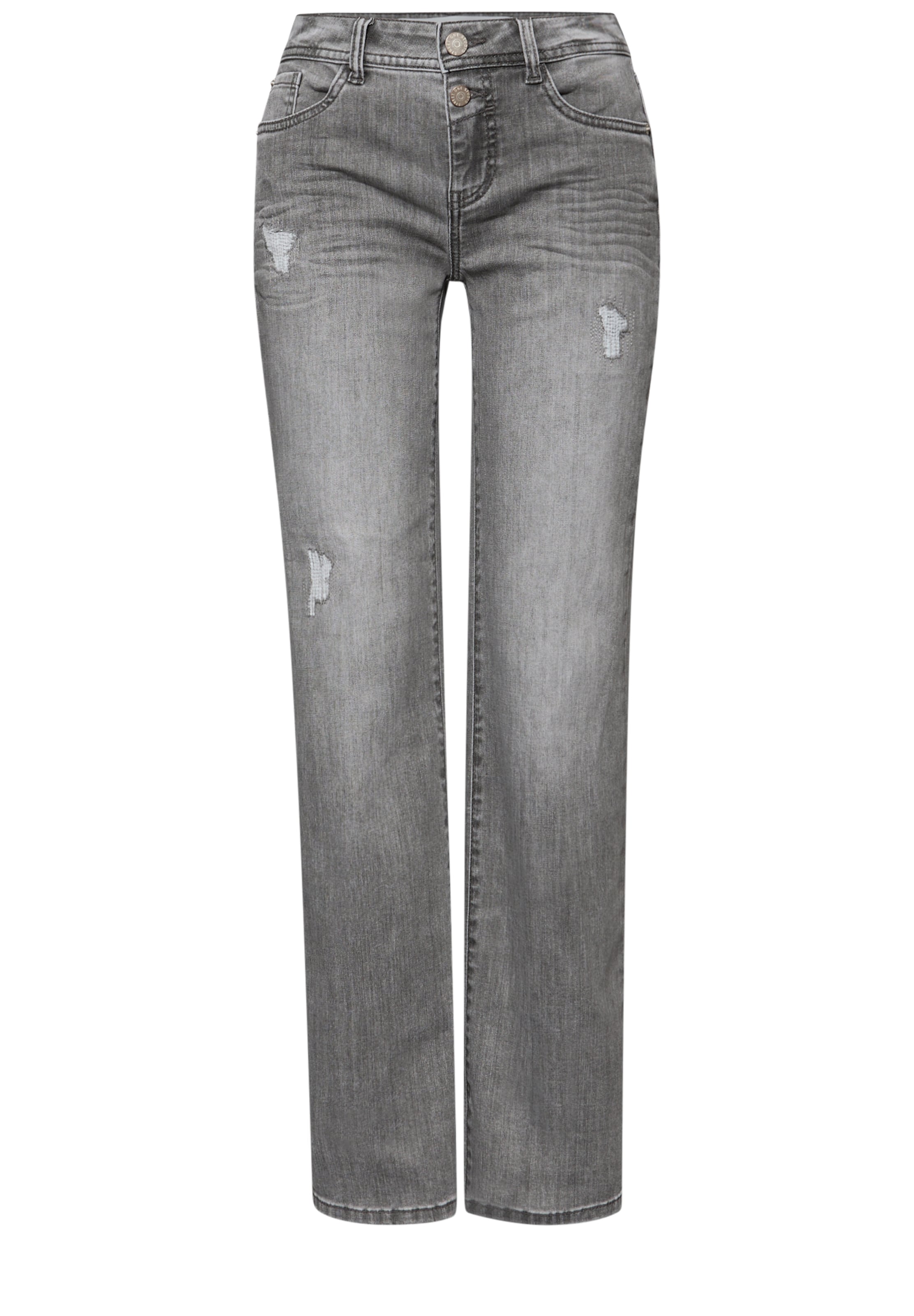 Street One Studio Regular Jeans in Grey: front