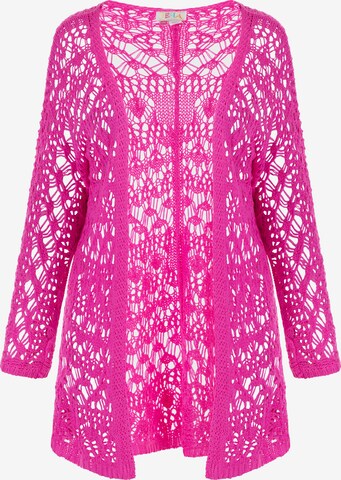 Cardigan IZIA en rose : devant