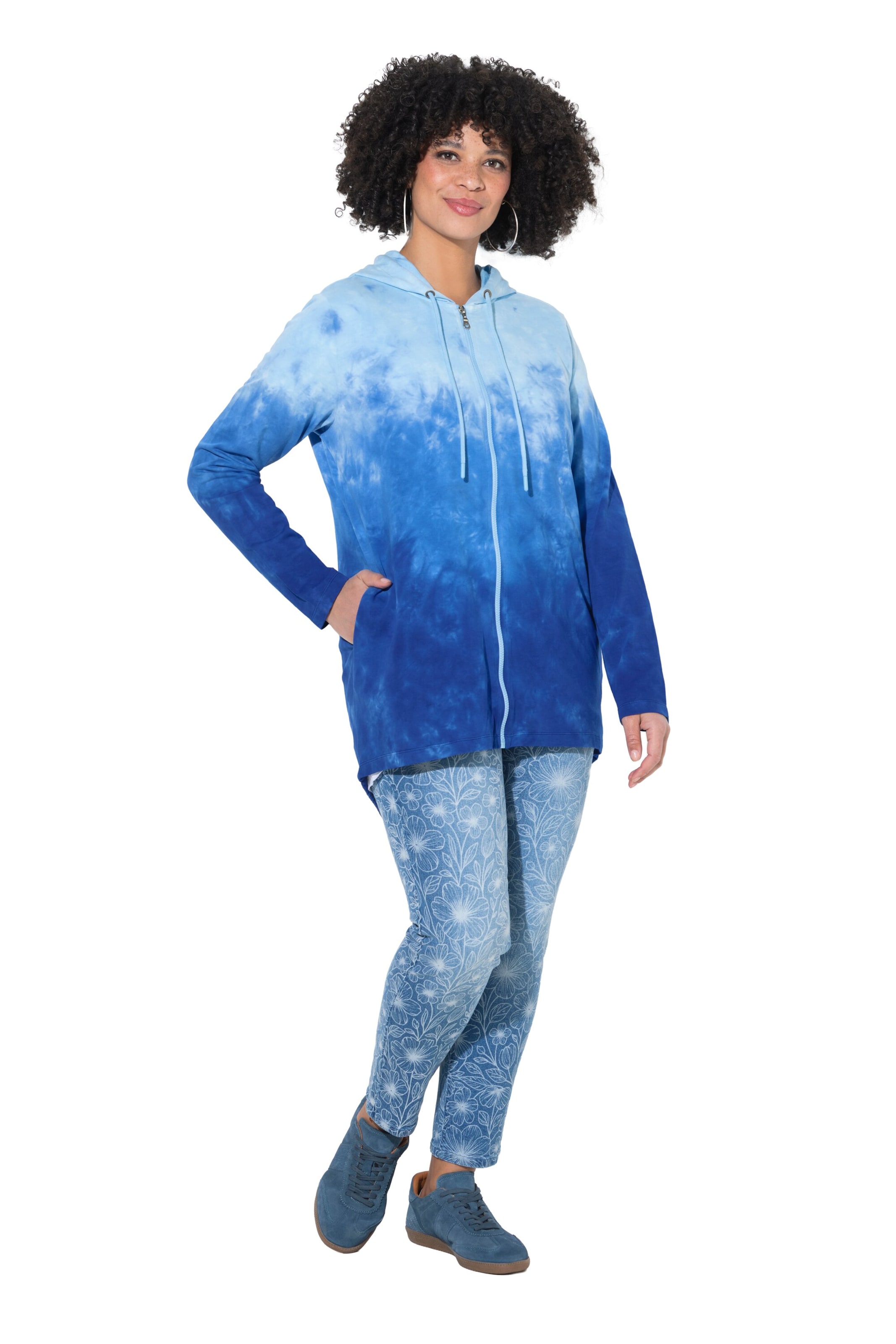 Angel of Style Sweat jacket in Blue: front