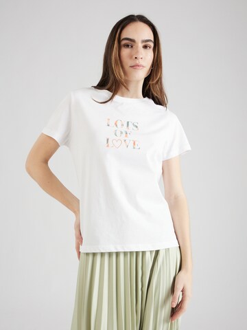 comma casual identity T-shirt i vit: framsida