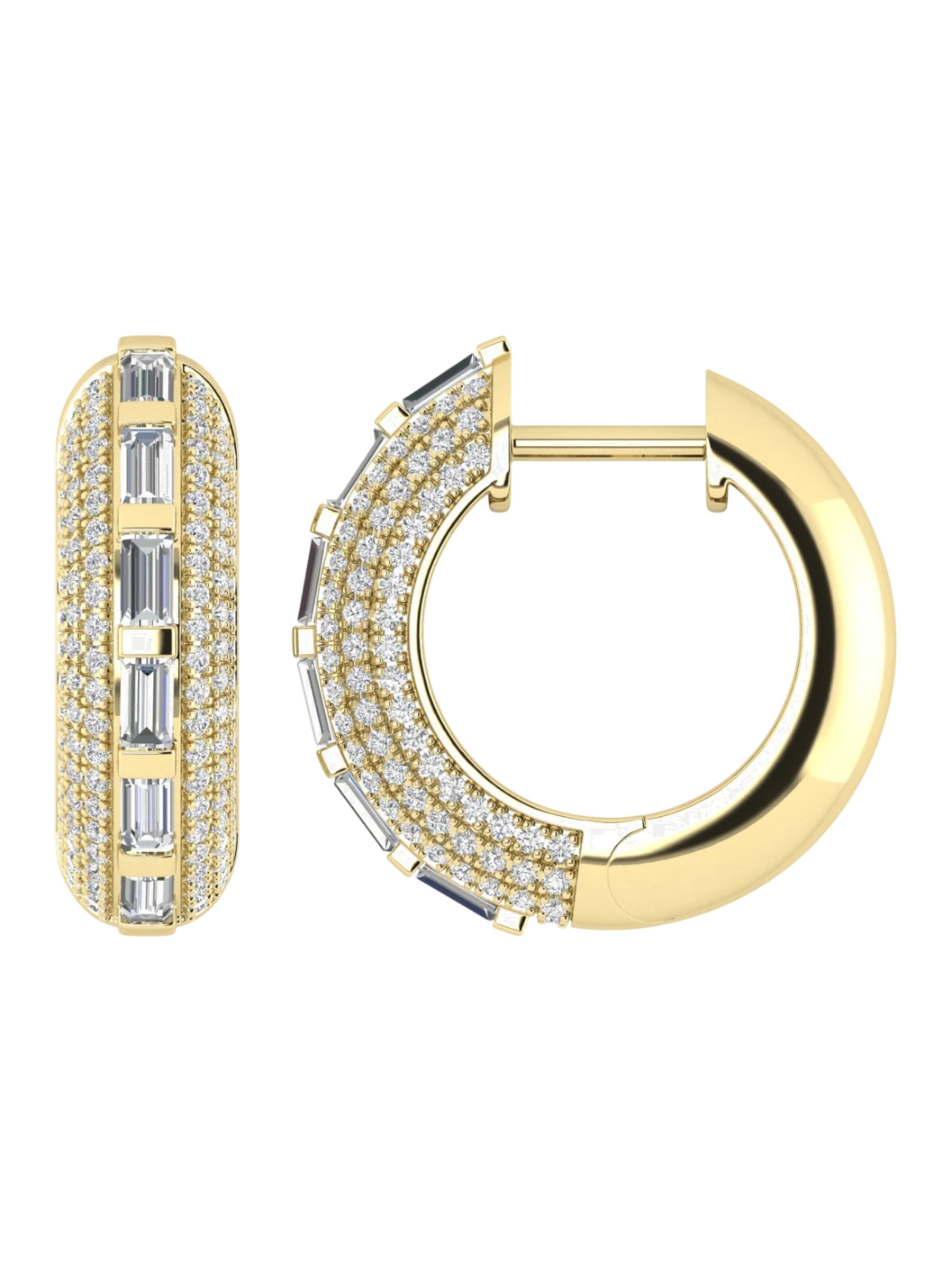 ETHISHER DIAMANTEN Earrings 'Ohrringe aus 375 Gelbgold mit Lab Grown Diamant' in Yellow: front