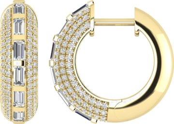 ETHISHER DIAMANTEN Náušnice 'Ohrringe aus 375 Gelbgold mit Lab Grown Diamant' - Žltá: predná strana