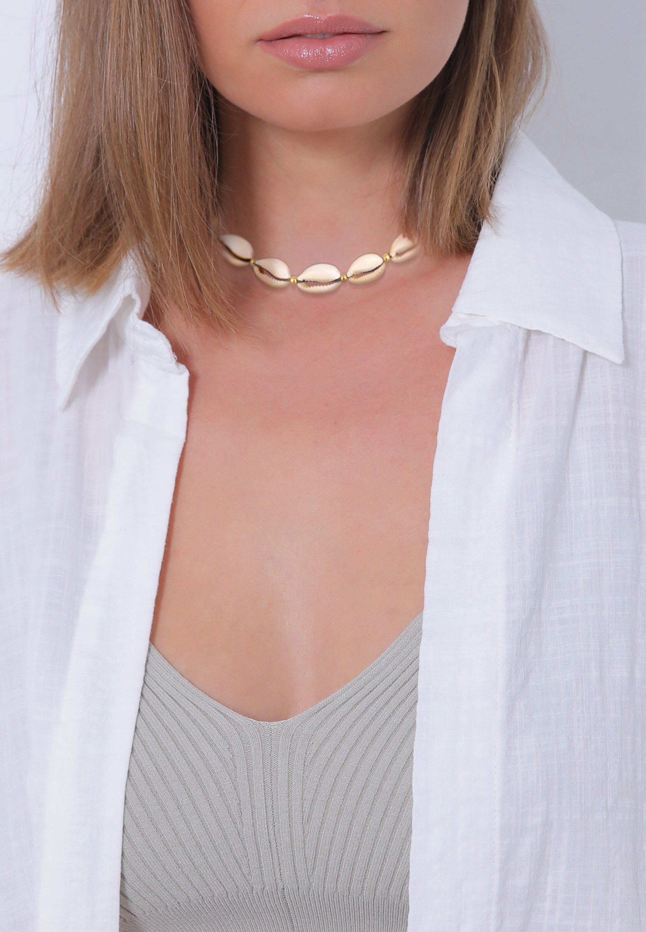 ELLI Kæde i beige: forside