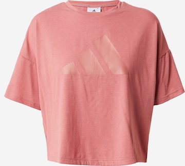 ADIDAS PERFORMANCE Functioneel shirt 'Icons 3 Bar' in Roze: voorkant