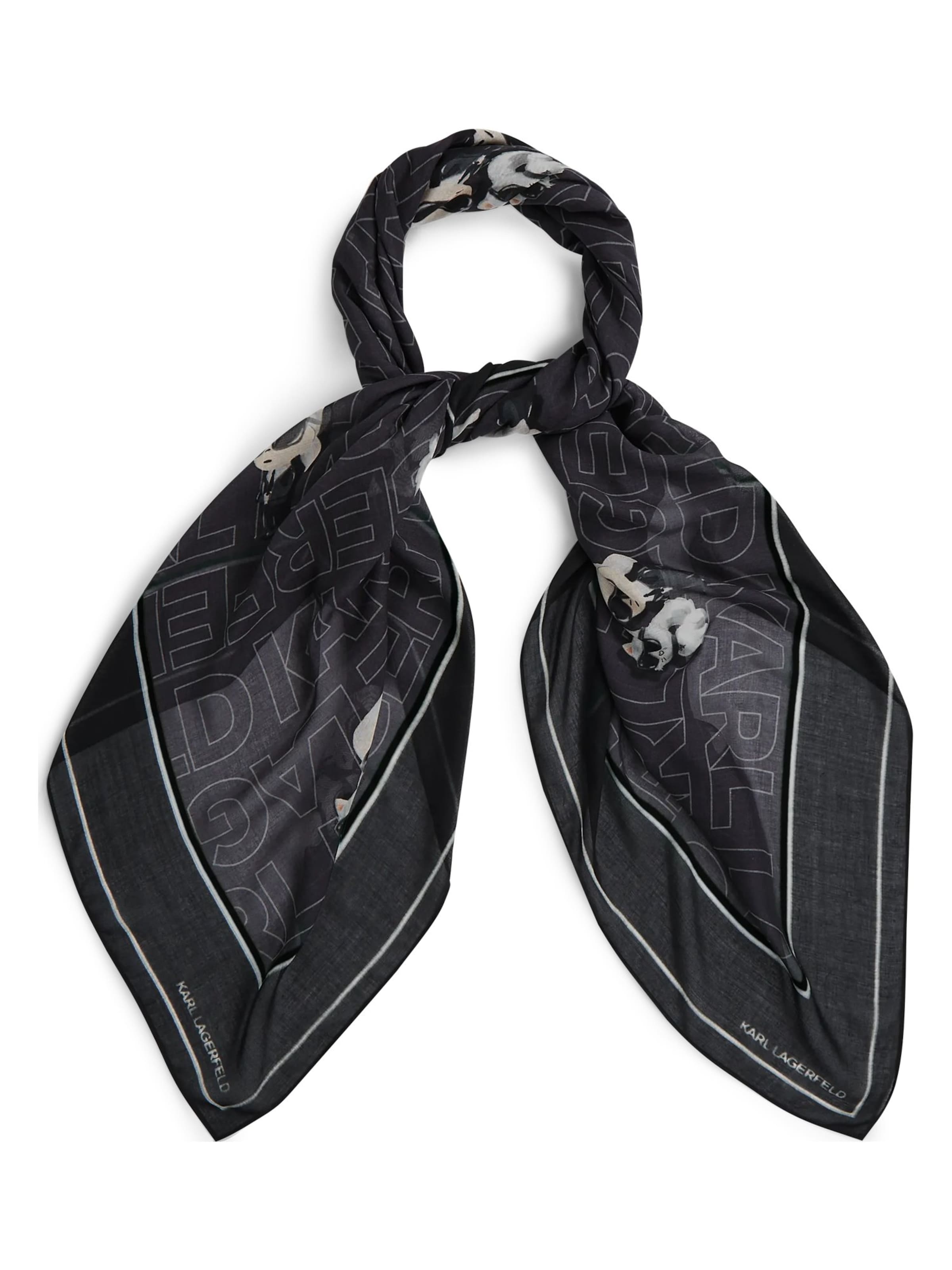 Karl Lagerfeld Doek 'Ikon' in Zwart: voorkant