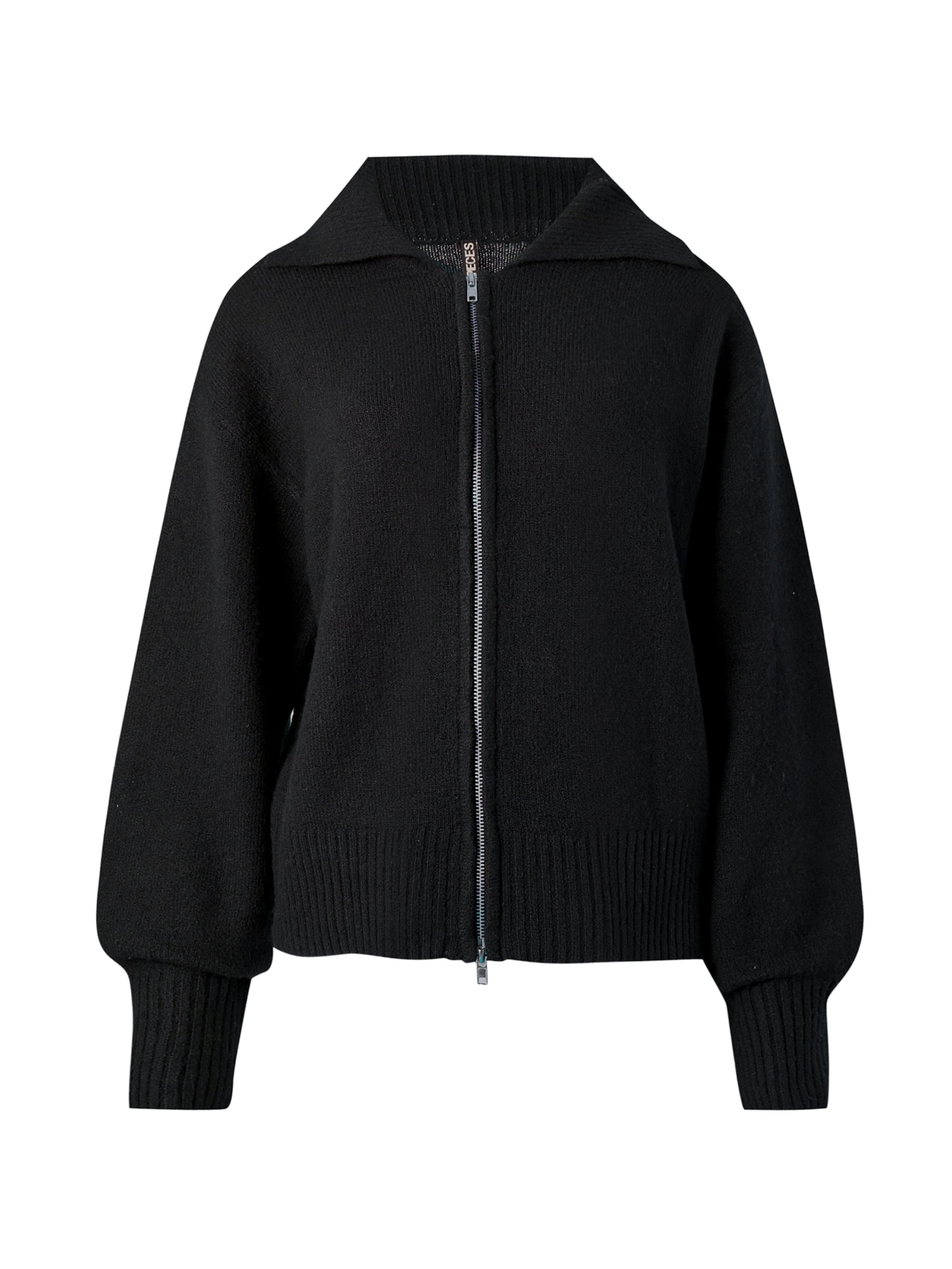 PIECES Cardigan 'PCMALOU' i sort: forside