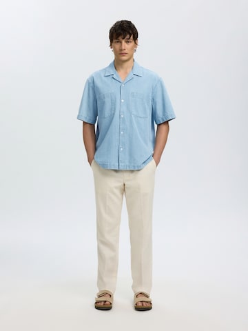 SELECTED Comfort fit Overhemd 'SLHRLXCARLO' in Blauw