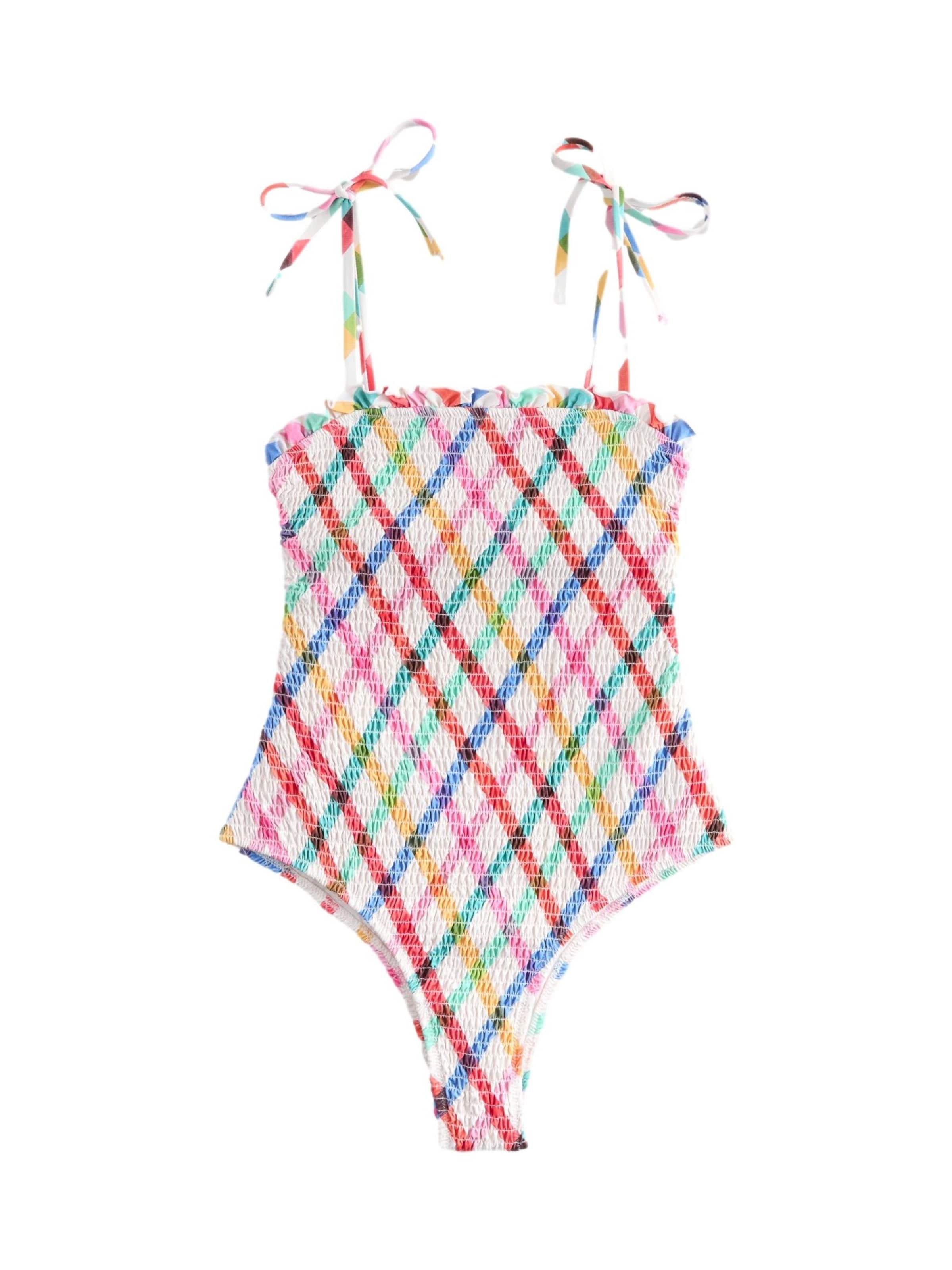 Next Bandeau Badeanzug in Weiß: Vorderseite