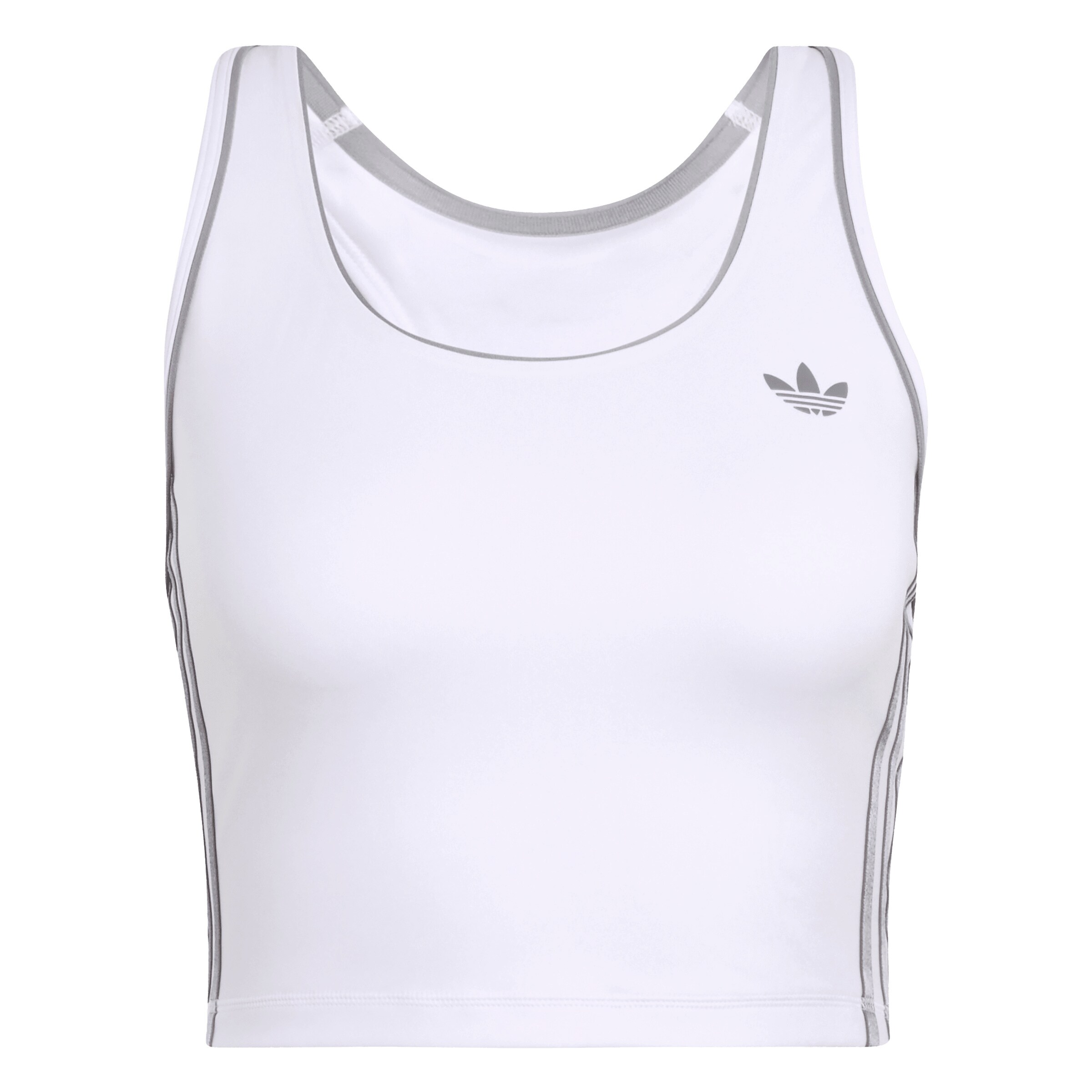 Top sportivo in XS ADIDAS PERFORMANCE di colore grigio argento / bianco, Visualizzazione prodotti
