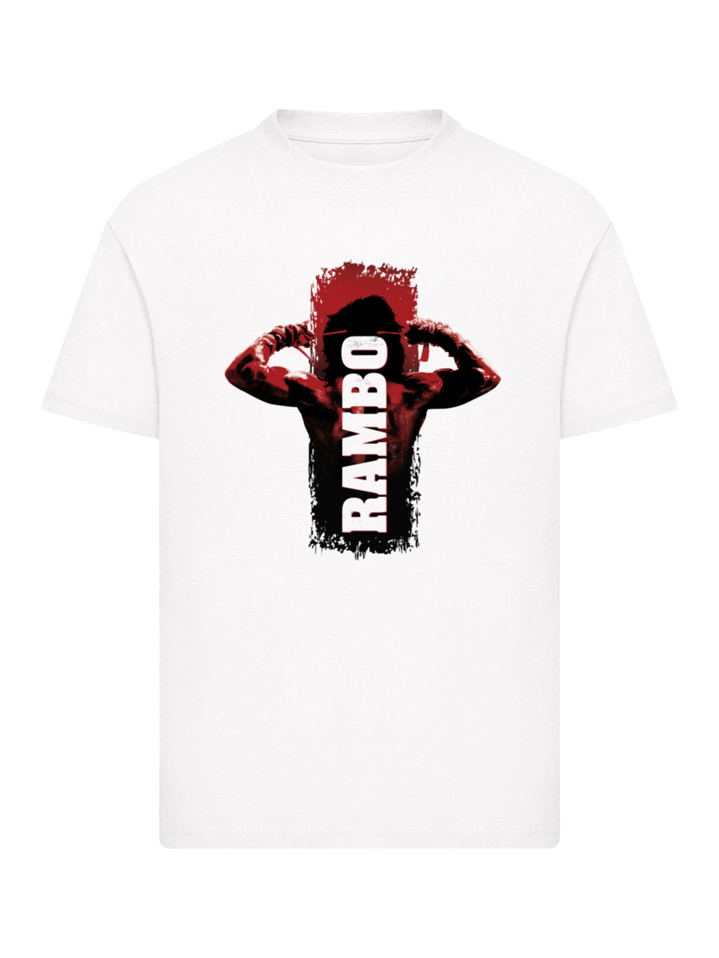 T-Shirt 'Rambo III Tying Sweatband' F4NT4STIC en blanc : devant