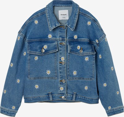 Desigual Overgangsjakke 'Daisy' i blue denim / gul / hvid, Produktvisning