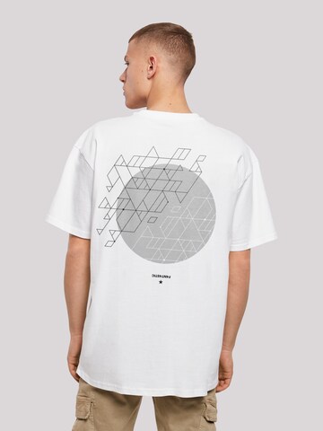 T-Shirt 'Geometric' F4NT4STIC en blanc